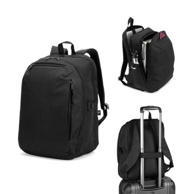 UDINE. Backpack with one full opening compartment in high density 300D recycled polyester 16
